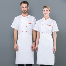 Chef's Workwear Short Sleeve Kitchen Thin Plus Size Overalls Male Female Restaurant Hotel Fast Food Shop Cook Uniform H2100 2024 - buy cheap