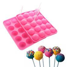 1PC 20 Holes Chocolate Ball Cupcake Cookie Candy Maker DIY Baking Tool Silicone Pop Lollipop Mold Stick Tray Cake Mould 2024 - buy cheap
