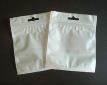 100 шт./лот 10*12 см прозрачная белая пластиковая Розничная упаковка на молнии из полипропилена, для электронных аксессуаров, подвесные отверстия, упаковочные пакеты 2024 - купить недорого