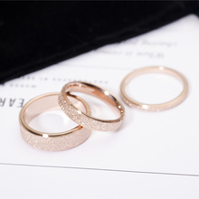 Martick Hot Rings Woman Statement Rings Pink Gold Color With 2mm/4mm/6mm Frosting Surface Party Rings R6 2024 - buy cheap
