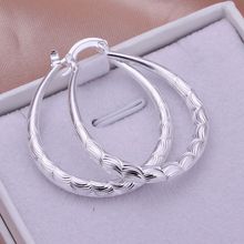E295 fashion jewelry For Women, 925 jewelry silver plated Yu Wen oval ear rings - small /DIQQTNIY HAEUZORA 2024 - buy cheap