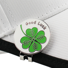 1.18" Lucky Clover Golf Ball Mark w Magnetic Golf Hat Clip 30mm Green Four Leaf Clover Golf Marker Training Aids 2024 - buy cheap