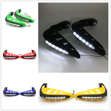 1Pair Motorcycle Handlebar Hand Protector with LED Light Handguards LED Hand Guard Universal Hand Guards Motor accessories 2024 - buy cheap