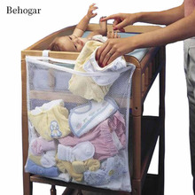 Behogar-malla Universal de gran capacidad para colgar sobre la cama, pañal de bebé, organizador de tela sucia, almacenamiento de juguetes, bolsa, percha 2024 - compra barato