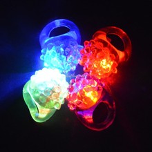 40PC Strawberry LED Flashing Glow Finger Ring Blinking Light  Jelly Rings Finger Light   home decor birthday 2024 - buy cheap