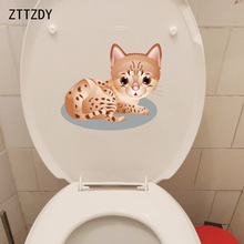 ZTTZDY 24.6*20.8CM Animal Cat Moder Living Room Home Wall Decor Toilet Sticker Decal T3-0157 2024 - buy cheap