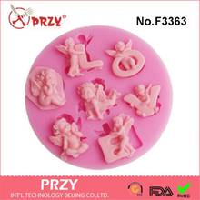 letters LOVE  angels baby silicone fandont mold Silica gel moulds angelChocolate molds candy mould cake baking decoration tools 2024 - buy cheap