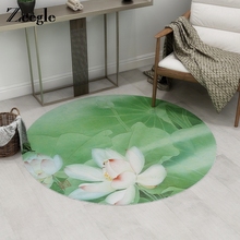 Zeegle Chinese Painting Round Carpet Non-slip Floor Mat For Living Room Absorbent Bathroom Bath Mat Kid Bedroom Beside Mat 2024 - buy cheap