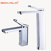 BAKALA New Design Basin Faucet Brass Chrome Faucet Sink Mixer Tap Vanity Hot Cold Water Bathroom Faucets 2024 - buy cheap