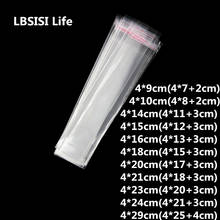 LBSISI Life 1000pcs 4cm Clear Long Self Adhesive Bags Opp Food Candy Jewelry Gift Bags Packing Card Little Pen Plastic Bag 2024 - buy cheap