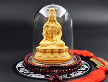 2020 домашняя офисная компания магазин Авто Топ эффективный bless gold Avalokitesvara Guanyin Будда позолота фэн шуй Статуя Талисман 2024 - купить недорого