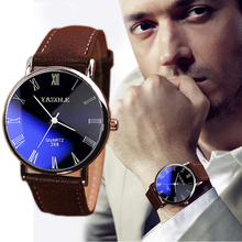 Wristwatch Male Fashion Leather Band Analog Quartz Round Wrist Business men watches top brand luxury men's watches erkek saat533 2024 - buy cheap