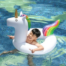 Rooxin Unicorn Inflatable Circle Swimming Ring for Adult Kids Pool float Rubber Ring Swimming Pool Toys Summer Beach Party Sport 2024 - buy cheap