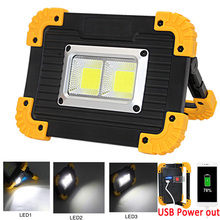 20W 2x COB LED Flashlight Rechargeable Work Light lantern 4 Mode Flood Light USB Power Out For Camping Tent lamp Outdoor 2024 - buy cheap