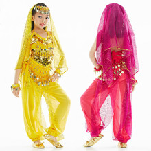 Bellydance Costume for Girls Kids Belly Dance Top&Pants Bollywood Dance Costumes Children Indian Dresses Clothes for Dancing 2024 - buy cheap