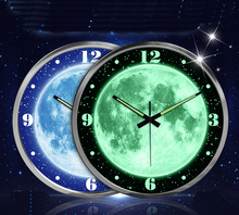 Magical luminous Moon Star Wall Clock Star personality bedroom living room wall clock Universe clock 2024 - buy cheap