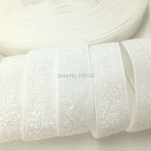 High Quality 5/8" Snow White Glitter Elastic White Metallic Ribbon Fold Over Elastic for DIY Headwear Hair Accessories 5Y/lot 2024 - buy cheap