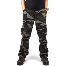 Calça cargo militar masculina, calça casual com vários bolsos para homens para corrida, estilo urbano 2024 - compre barato