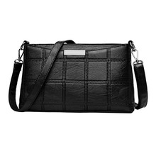 Women Plaid Messenger Bags Sac a Main PU Leather Shoulder Bags Women Crossbody Bag Ladies Designer High Quality Handbags 2024 - buy cheap