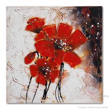 Hand Painted Blooming Flowers Abstract Oil Painting On Canvas Wall Art Paintings For Living Room Decor Hang Paintings Home Decor 2024 - buy cheap