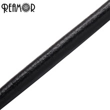 REAMOR-Cuerda de cuero genuino de 1 metro y 7mm, cordón negro para fabricación de joyas, pulsera hecha a mano, accesorios de joyería 2024 - compra barato