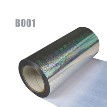 Free shipping 1 sheet 25cmx100cm hologram Heat Transfer Vinyl Laser Silver Iron on Film HTV T-shirt 2024 - buy cheap