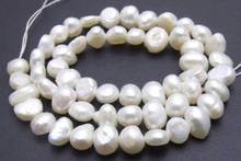 SALE 6-7mm Natural White Freshwater BAROQUE Pearl Loose Bead 14" 2024 - buy cheap