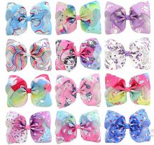 8pcs/lot 8 " large bows Hair Bow With alligator Clip For Girls Girls Headwear 2024 - buy cheap