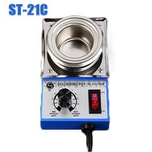 4PCS/LOT SL-21C Small lead-free adjustable temperature melting furnace industrial-grade solder pot 220V 150W 2024 - buy cheap