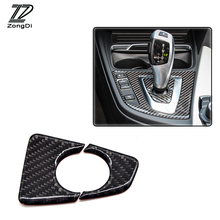 ZD-pegatinas decorativas de fibra de carbono para coche, accesorios de palanca de cambios para Panel Interior, Serie 3, BMW F30, F35, Serie 3, GT 320i, 328i 2024 - compra barato