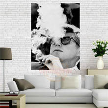 Póster de lienzo personalizado el John F Kennedy consigue cita cartel tejido decorativo para el hogar tela de pared póster impreso tela de seda 2024 - compra barato