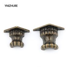 YINZHURE-caja de madera de joyería de bronce antiguo, accesorio decorativo para el ángulo de la pierna del pie, accesorios del armario, 30 Uds., 27X33mm, 30x29mm 2024 - compra barato