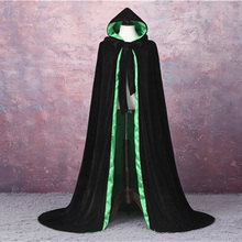 Velvet Cloak Outdoor cloak Halloween Hooded Fur Cloak Autumn Fashion Coat Velvet Cape Wedding shawl cloak 2024 - buy cheap