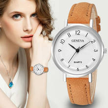 Montres Women Watches Geneva Watch Small Thin Leather Quartz Analog Wrist Watch Ladies Bracelet Watch Hot Sale relogio feminino 2024 - buy cheap