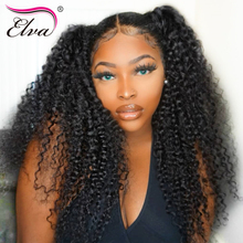 180% Density Lace Front Human Hair Wigs 13x6 Deep Parting Brazilian Curly Remy Hair Wig With Baby Hair Pre Plucked Hairline Elva 2024 - buy cheap