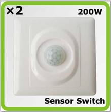 2018 new top quality 100V-250V 200w PIR sensor switch human motion sensor switch inductive square 86*86mm automotive on / off 2024 - buy cheap