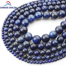 Natural Stone Round Lapis Lazuli 4/6/8/10/12/14/16MM Diy Women Man Bracelet Necklace Earrings beads jewelry making Accessories 2024 - buy cheap