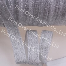 New! 5/8" silver glitter thread foe white foe elastic for hair tie #90120, 100 yards/lot 2024 - buy cheap