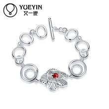 2016 New Arrival silver-plating bracelet silver plated bangles link chain Trendy Wholesale Retail Jewelry supplier 2024 - buy cheap