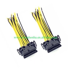 freeshipping 2pcs OBD2 16Pin Female Connector OBD diagnostic plug (female) with pigtail 2024 - buy cheap