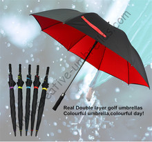 buy 3pcs get 1 free straight golf umbrellas.real double layers fabric fiberglass frame,auto open  Pongee,anti-thunder,,anti rust 2024 - buy cheap