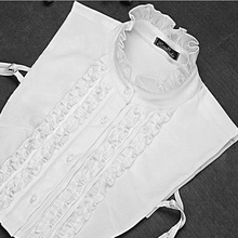 Вышитая декоративная кружевная блузка с кристаллами, модный воротник Питер Пэн с листьями, съемный отложной воротник, элегантная накладная женская блузка 2024 - купить недорого