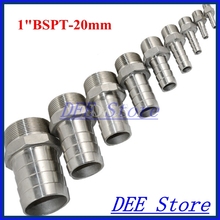 2PCS 1"BSPT Male Thread Pipe Fittings x 20 MM Barb Hose Tail Connector Joint Pipe Stainless Steel SS304 connector Fittings 2024 - buy cheap