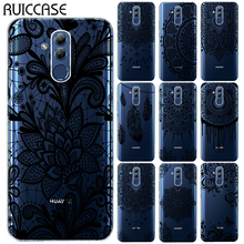 Black Sexy Floral Case Cover For Huawei Mate 10 20 Lite Pro Honor 9 10 Lite 10i 8X 8C 7A Y6 2018 NOVA 3 3I 4 Flower Capa 2024 - buy cheap