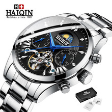 HAIQIN-reloj mecánico automático para hombre, pulsera deportiva de negocios, Tourbillon, Masculino 2024 - compra barato