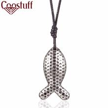 2017 Woman Necklaces necklaces & pendants Handmade Jewelry Vintage Silver Fish pendant colar chokers collier 2024 - buy cheap