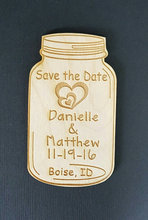 customized Bride Groom names Mason Jar Wedding wooden Save the Date Magnets engagement party favors company gifts 2024 - buy cheap