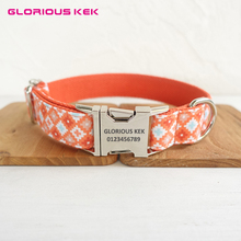 Collares de nailon con estampado de GLORIOUS KEK para perro, collar de identificación de mascota personalizado, acolchado, duradero, nombre personalizado para perros pequeños, medianos y grandes XL 2024 - compra barato