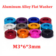 50pcs M3*6*3mm Aluminum flat washer for RC Model Part Aluminum countersunk Gasket Washer meson anodized colorful 2024 - buy cheap