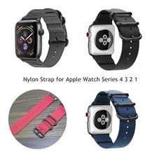 Модный нейлоновый ремень для часов Apple Watch, сменный ремешок для iWatch 38, 40 мм, 42, 44 мм 2024 - купить недорого